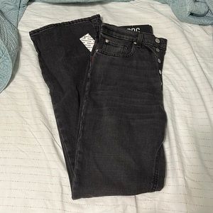 Super High-Ride Black Flare Jeans